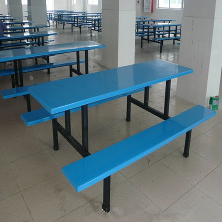 廠家批發(fā)食堂連體餐桌椅 食堂八人位餐桌椅 食堂餐桌椅價(jià)格