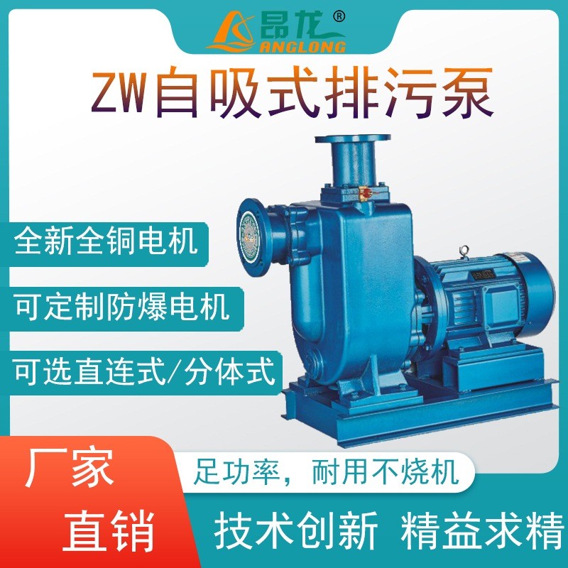 ZW無堵塞自吸泵 可抽吸固體塊、纖維物、沉淀礦物雜質(zhì)排污泵